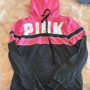 Victoria's Secret Pink and Gray Hoodie